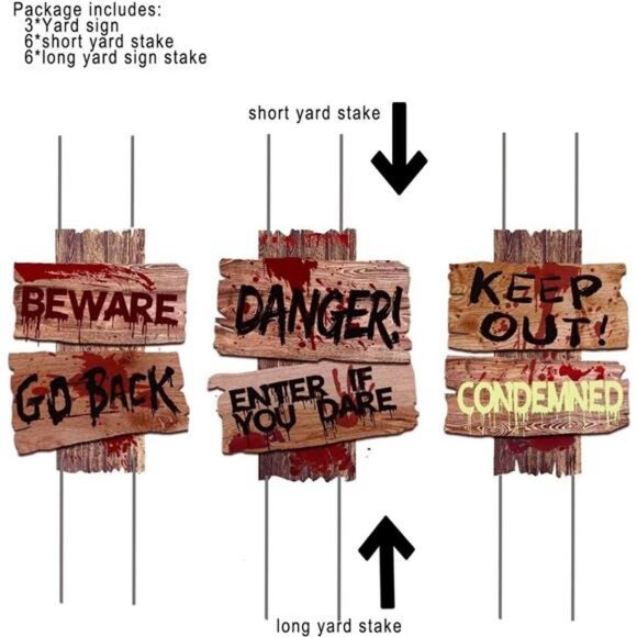 2025 New Upgraded 19" x 16" self-Designed Halloween Decorations Yard Signs - Picture 5 of 8